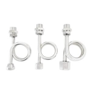 stainless steel pressure gauge double coil syphon tube